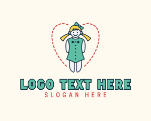 Kindergarten - Kids Kindergarten Doll logo design