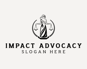 Advocacy - Woman Justice Law logo design
