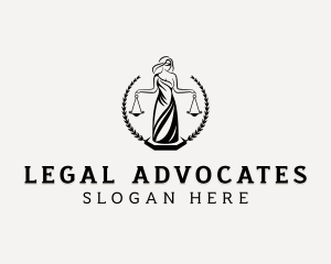 Woman Justice Law logo design