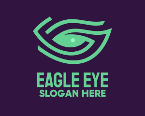 Green Natural Eye logo design