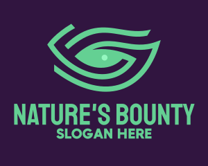 Green Natural Eye logo design