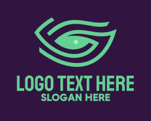 Sight - Green Natural Eye logo design