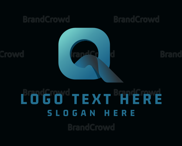 Gradient Mountain Letter Q Logo