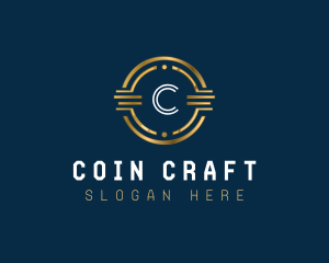 Luxury Technology Coin  logo design