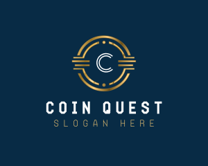 Luxury Technology Coin  logo design