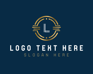 Investing - Luxury Technology Coin logo design