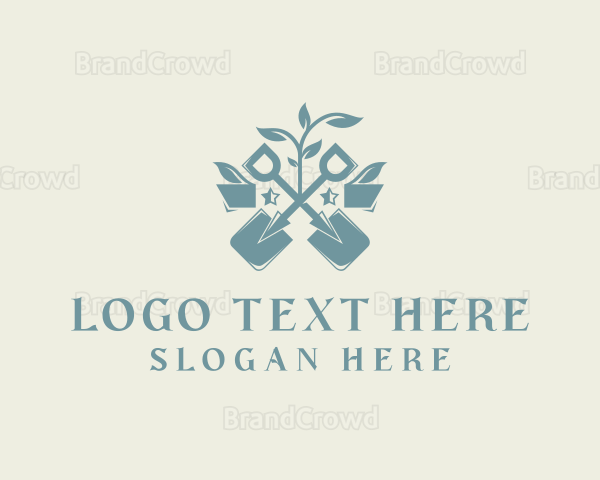 Spade Plant Gardening Logo