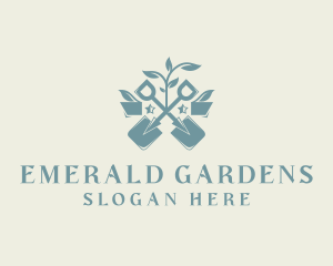 Spade Plant Gardening logo design