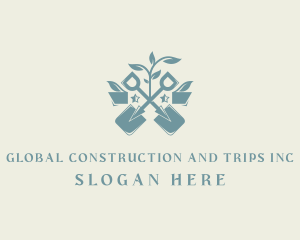 Landscaper - Spade Plant Gardening logo design