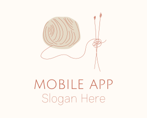 Knitting Needle Yarn Logo