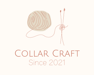 Knitting Needle Yarn logo design