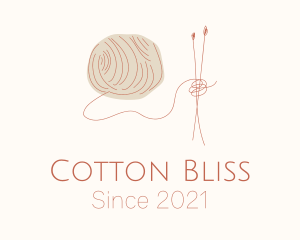 Cotton - Knitting Needle Yarn logo design