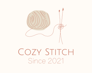 Knitwork - Knitting Needle Yarn logo design