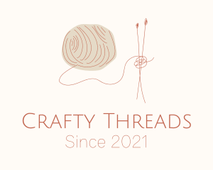Yarn - Knitting Needle Yarn logo design