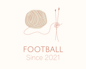 Fashion - Knitting Needle Yarn logo design