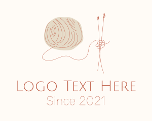 Knitter - Knitting Needle Yarn logo design