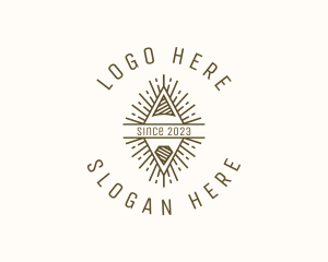 Hipster Diamond Sunrays logo design