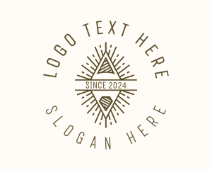 Hipster - Hipster Diamond Sunrays logo design