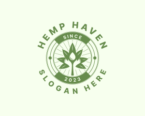 Hands Hemp Leaf Extract logo design