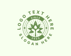 Cannabis Farm - Hands Hemp Leaf Extract logo design