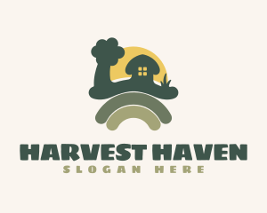 Agrarian - Rural Farm Field logo design