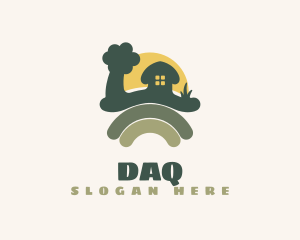 Barn - Rural Farm Field logo design