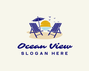 Summer Beach Chair logo design