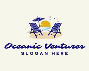 Summer Beach Chair logo design