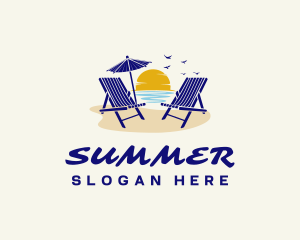 Summer Beach Chair logo design