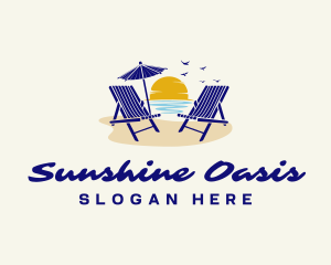 Summer Beach Chair logo design