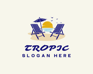 Summer Beach Chair logo design