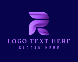 Colorful - Technology Letter R logo design