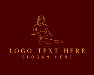 Sensual - Naked Sexy Female logo design