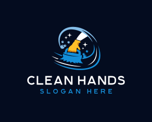 Janitorial Cleaning Brush logo design