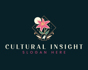 Netherlands Floral Tulip logo design