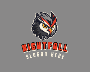 Nocturnal - Owl Bird Gaming logo design