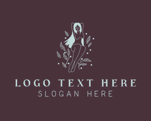 Lingerie - Leaf Sexy Woman logo design