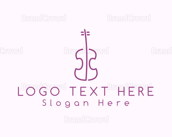 Minimalist Cello Violin Logo