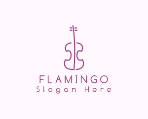 Minimalist Cello Violin Logo