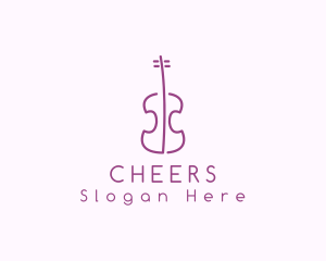 Minimalist Cello Violin Logo