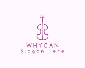 Minimalist Cello Violin Logo