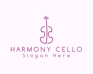 Cello - Minimalist Cello Violin logo design