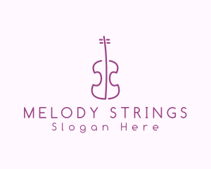 Violin - Minimalist Cello Violin logo design