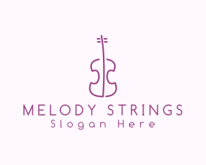 Minimalist Cello Violin logo design