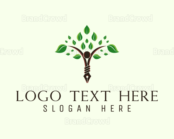 Organic Pen Writer Logo