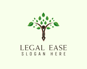 Elearning - Organic Pen Writer logo design