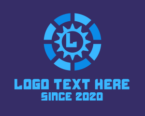Engine - Industrial Gear Letter logo design