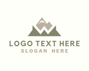 Conservation - Mountain Trek Letter W logo design