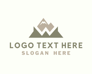 Camping Equipment - Mountain Trek Letter W logo design