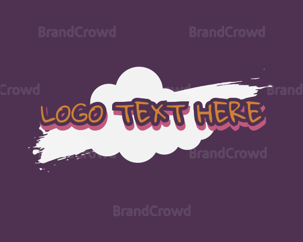 Brush Cloud Wordmark Logo